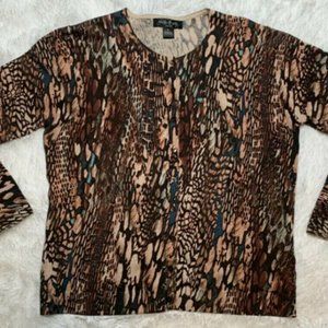 August Silk Womens Cardigan Sweater Size PL